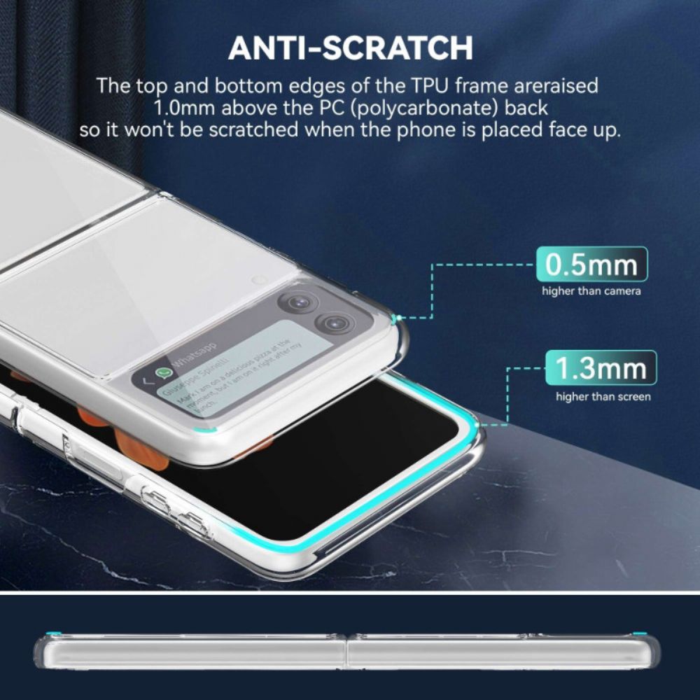 Hülle Für Samsung Galaxy Z Flip 4 Flip Case Transparenter Vergilbungsschutz