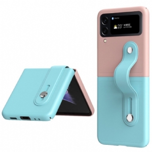 Hülle Für Samsung Galaxy Z Flip 4 Flip Case Zweifarbiger Riemen