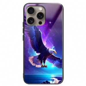 Hülle iPhone 16 Pro Max Handyhülle Flying Eagle Gehärtetes Glas