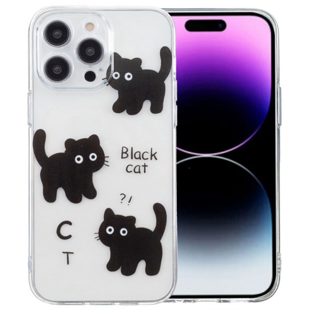 Hülle iPhone 16 Pro Max Handyhülle Schwarze Katzen