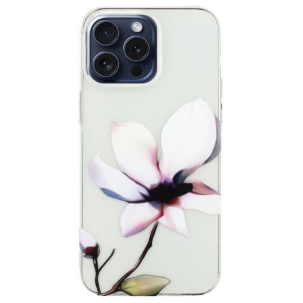 Hülle iPhone 16 Pro Max Handyhülle Weiße Blume