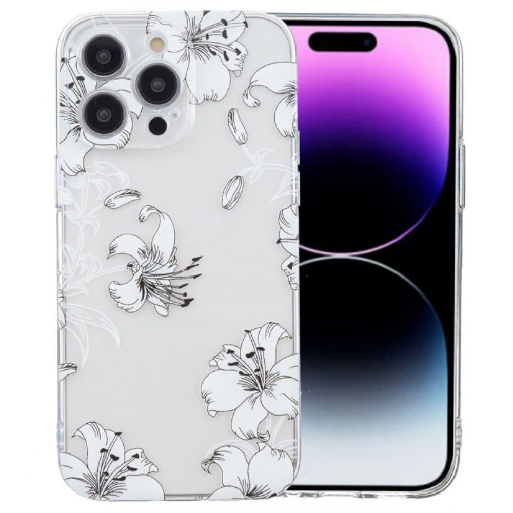 Hülle iPhone 16 Pro Max Handyhülle Weiße Blumen