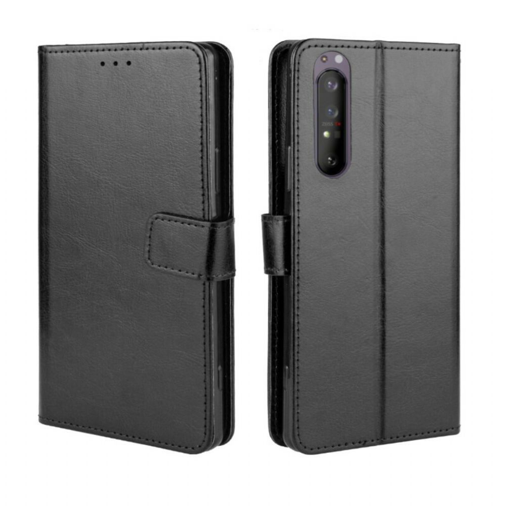 Flip Case Für Sony Xperia 1 II Auffälliges Kunstleder