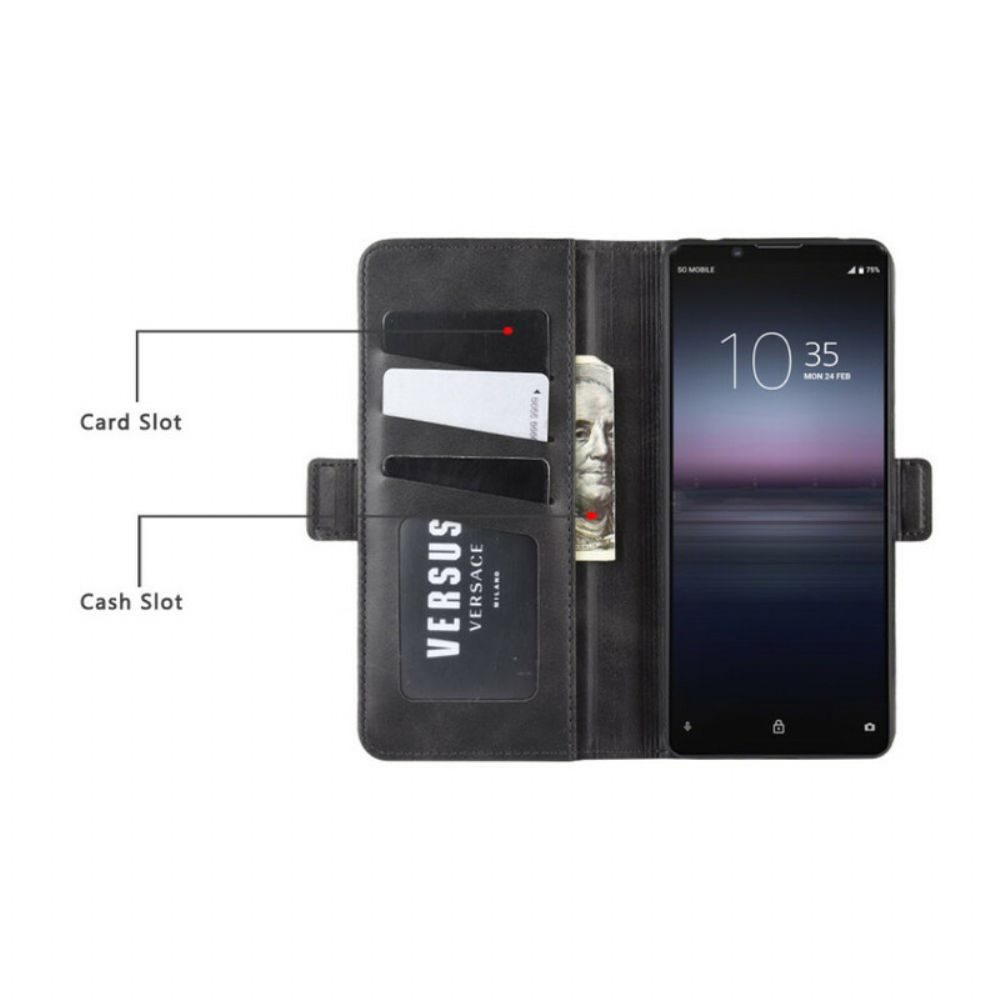 Flip Case Für Sony Xperia 1 II Flip Case Doppelklappe