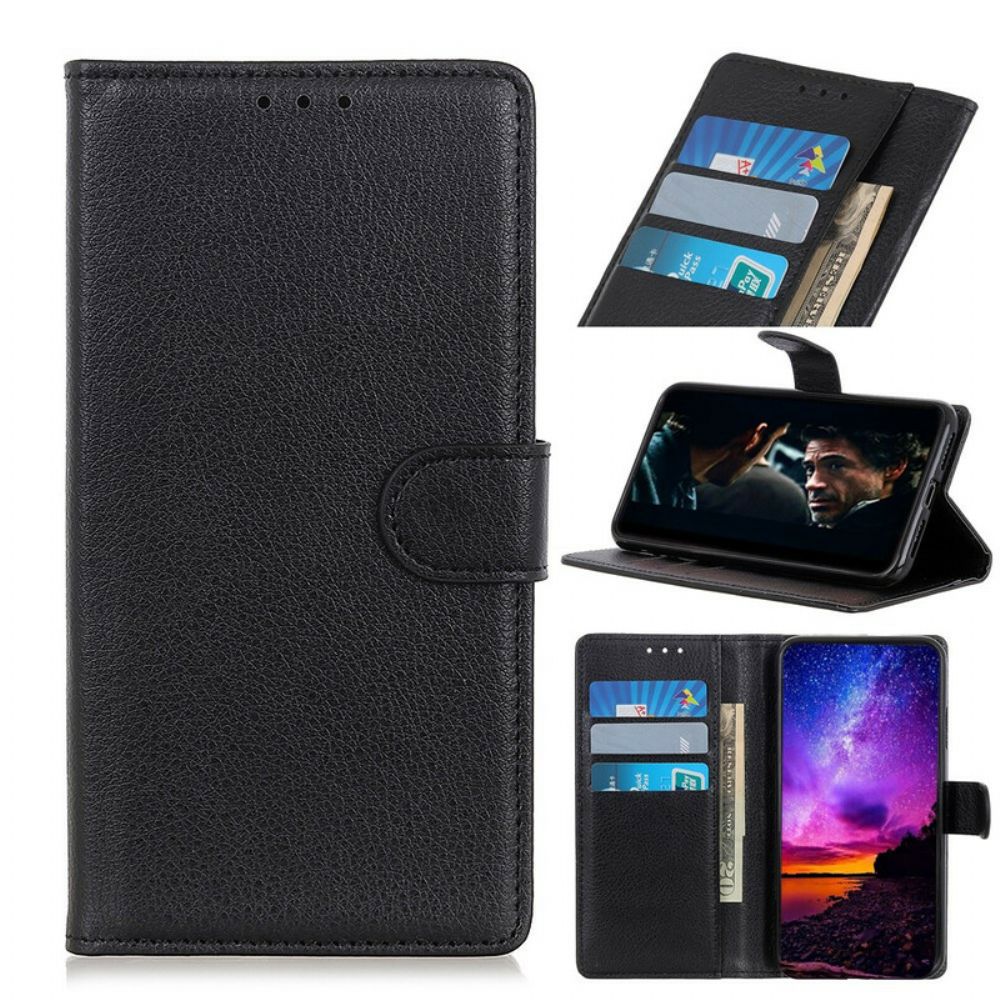 Flip Case Für Sony Xperia 1 II Kunstleder Litschi