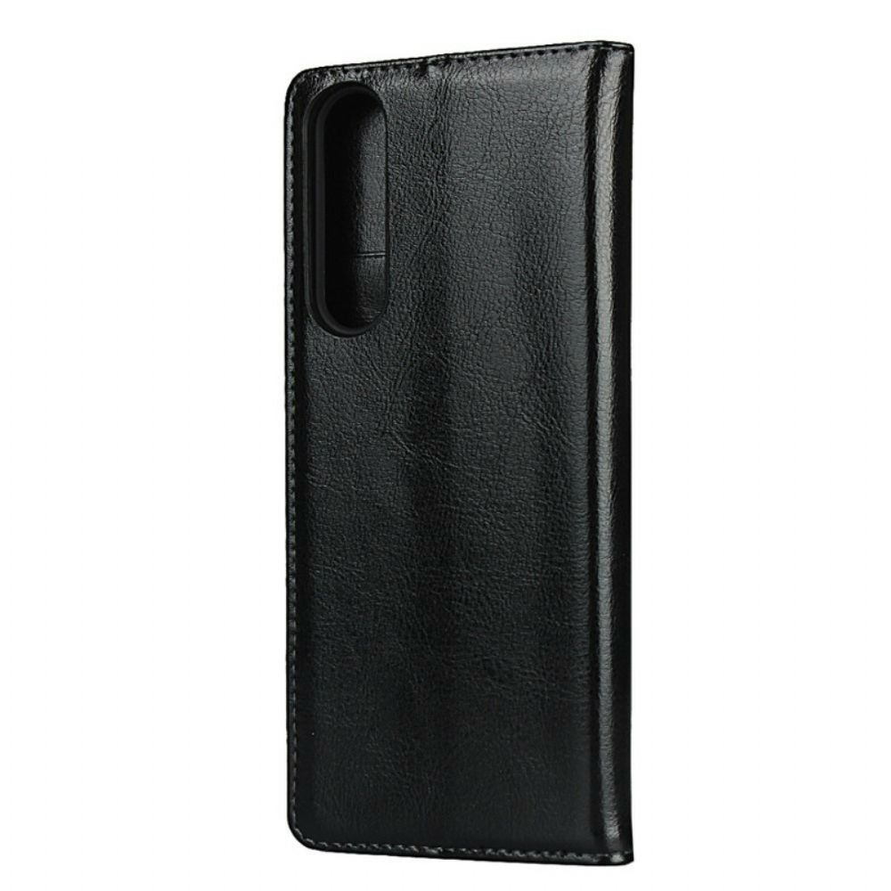 Schutzhülle Für Sony Xperia 1 II Flip Case Echtes Purity-leder