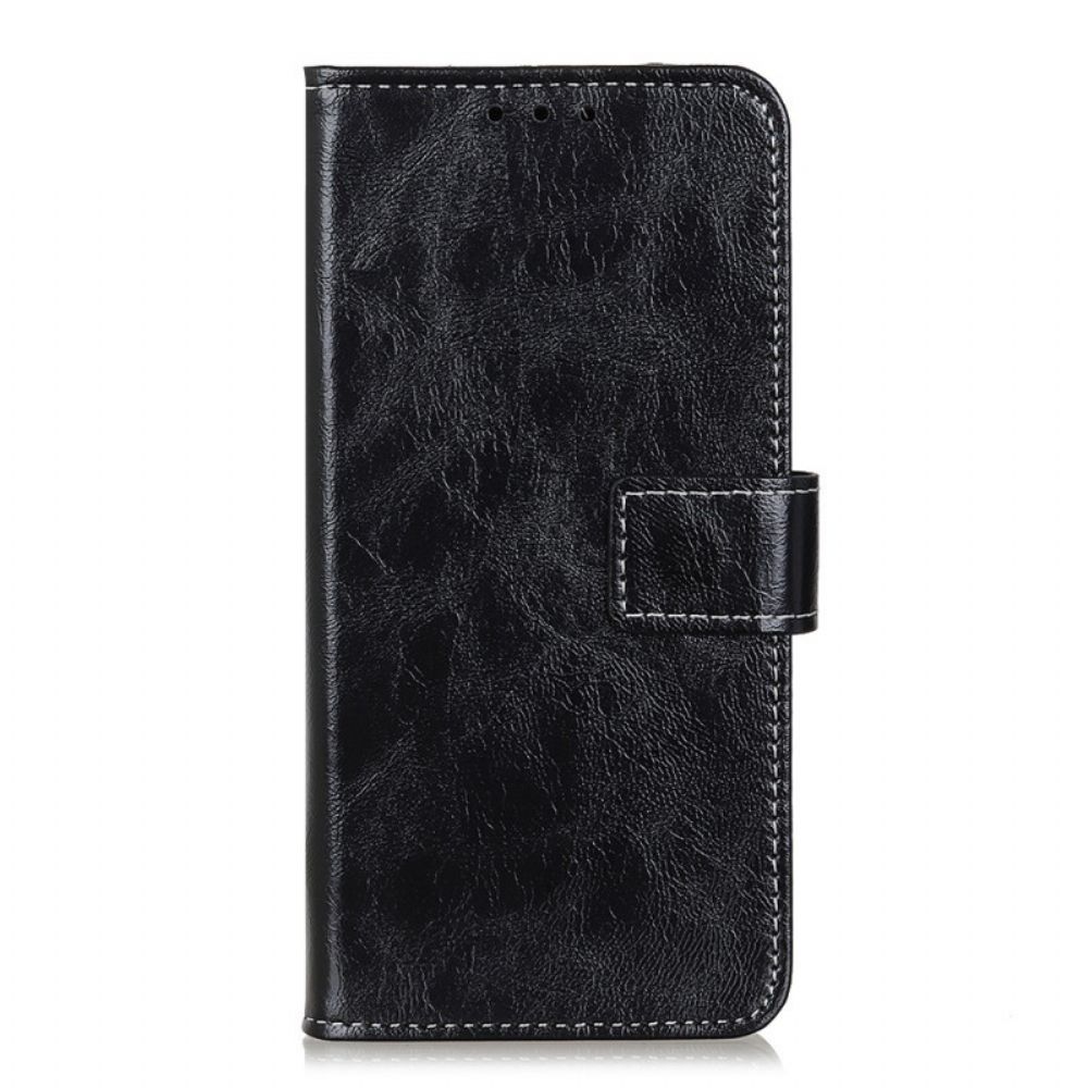 Flip Case Für Oppo Reno 6 Pro 5G Crazy Horse Couture-textur