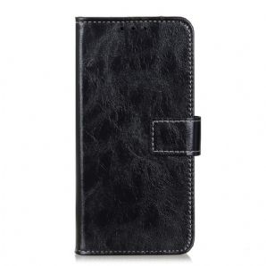 Flip Case Für Oppo Reno 6 Pro 5G Crazy Horse Couture-textur