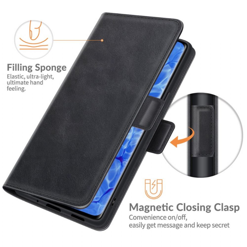 Flip Case Für Oppo Reno 6 Pro 5G Skin-touch Soft Doppelverschluss