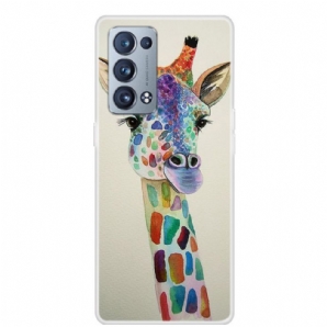 Handyhülle Für Oppo Reno 6 Pro 5G Bunte Giraffe