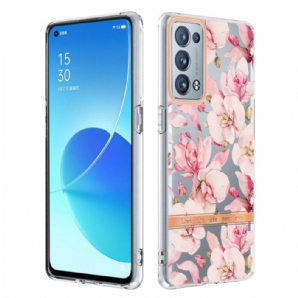 Hülle Für Oppo Reno 6 Pro 5G Nahtloses Blumenmuster