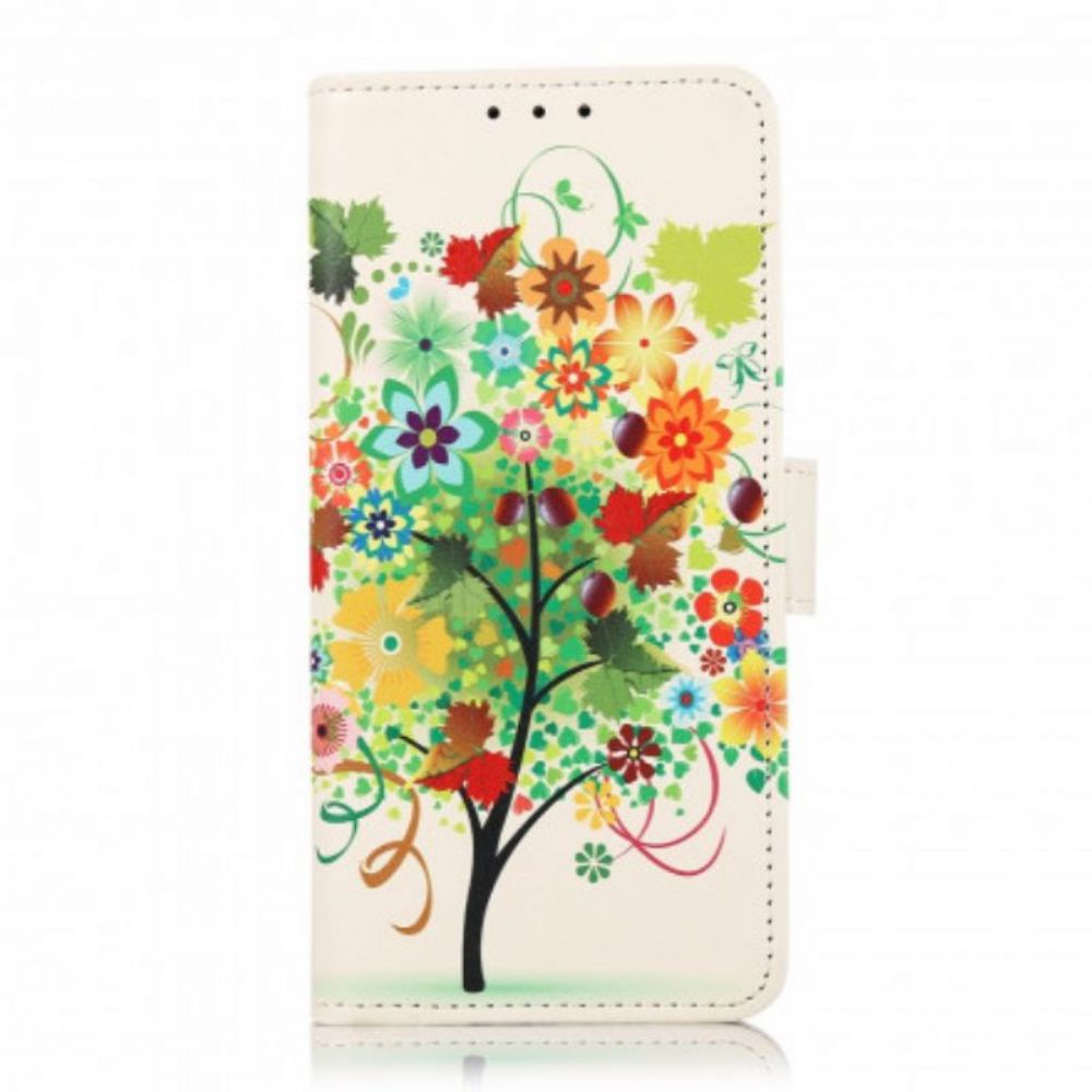 Flip Case Für Xiaomi Redmi Note 10 5G Blühender Baum