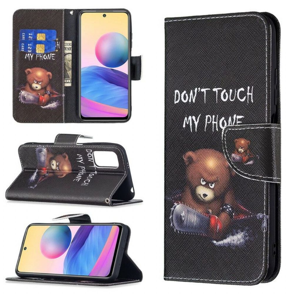 Flip Case Für Xiaomi Redmi Note 10 5G Gefährlicher Bär