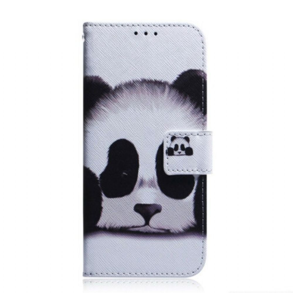 Flip Case Für Xiaomi Redmi Note 10 5G Panda-gesicht