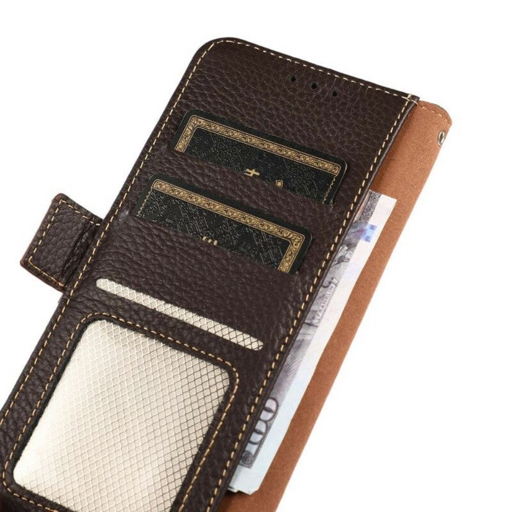 Flip Case Für Xiaomi Redmi Note 10 5G Rfid-litschi-leder