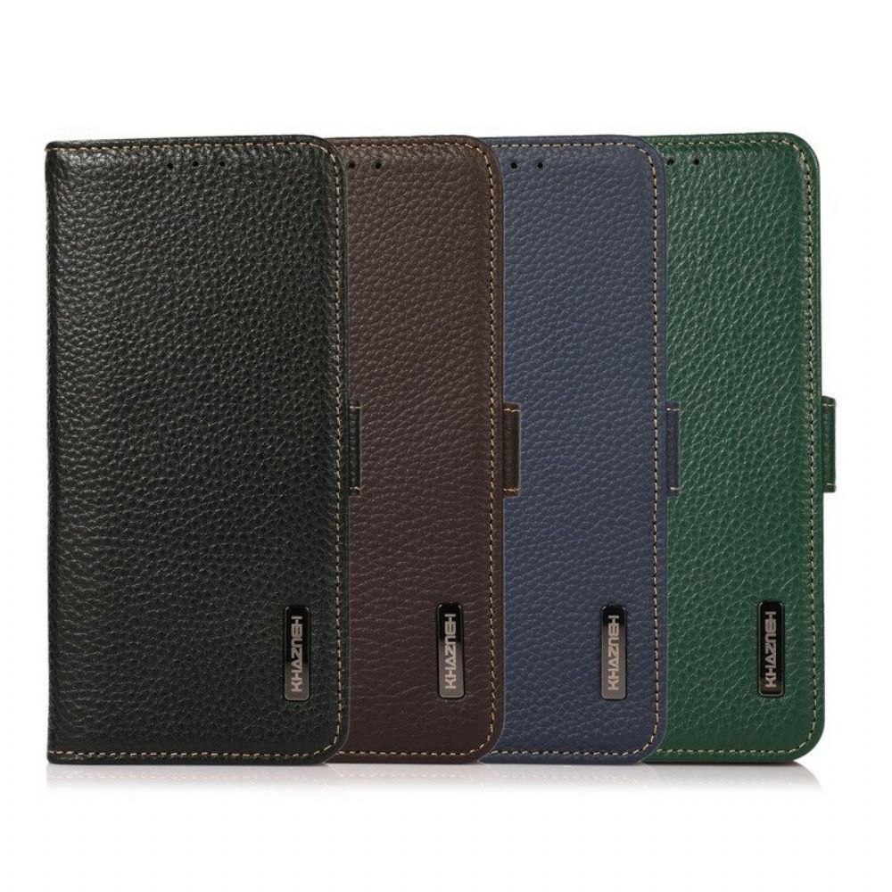 Flip Case Für Xiaomi Redmi Note 10 5G Rfid-litschi-leder