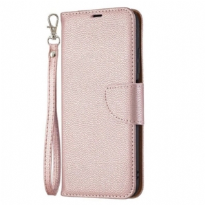 Lederhüllen Für Xiaomi Redmi Note 10 5G Flip Case Lychee Rabat Oblique