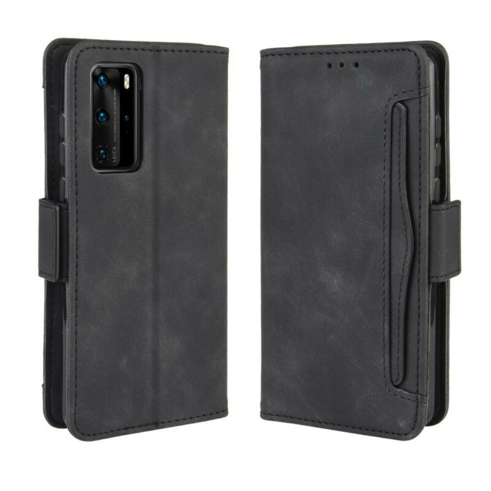 Flip Case Für Huawei P40 Pro Erstklassige Multi-karte