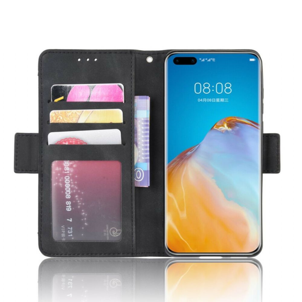 Flip Case Für Huawei P40 Pro Erstklassige Multi-karte