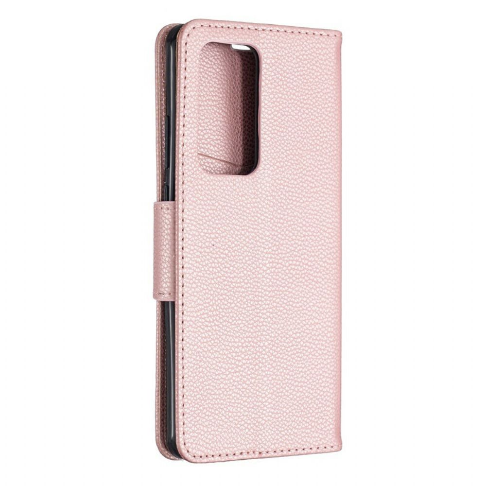 Flip Case Für Huawei P40 Pro Flip Case Litschi-klappe Schräg