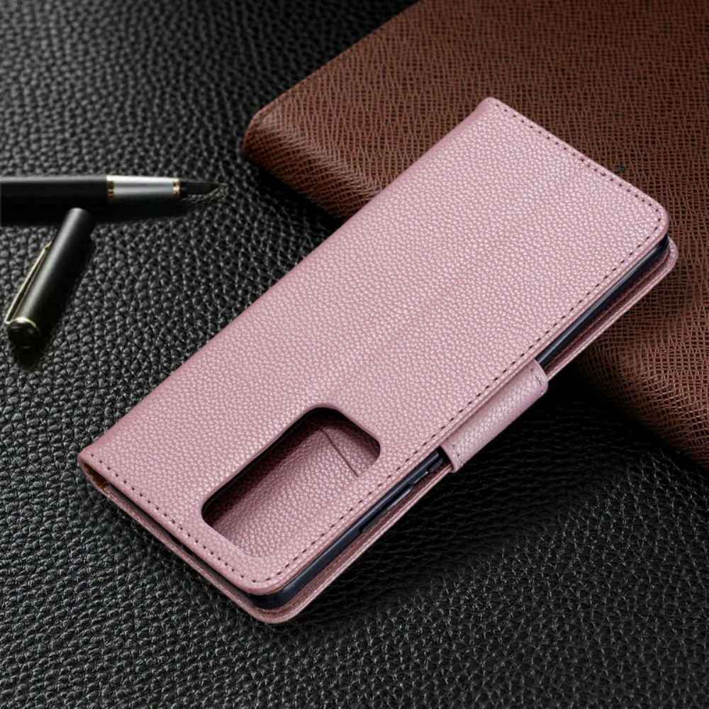 Flip Case Für Huawei P40 Pro Flip Case Litschi-klappe Schräg