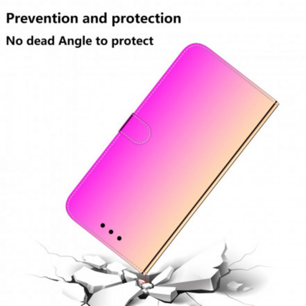 Flip Case Für Huawei P40 Pro Spiegelabdeckung Aus Kunstleder