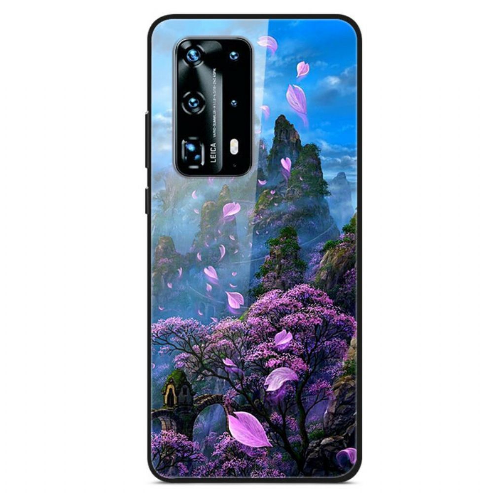 Handyhülle Für Huawei P40 Pro Fantasy-landschaft Aus Gehärtetem Glas