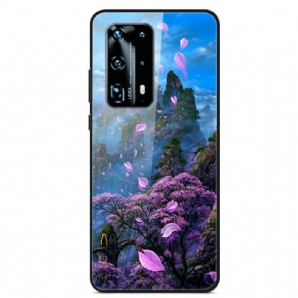 Handyhülle Für Huawei P40 Pro Fantasy-landschaft Aus Gehärtetem Glas