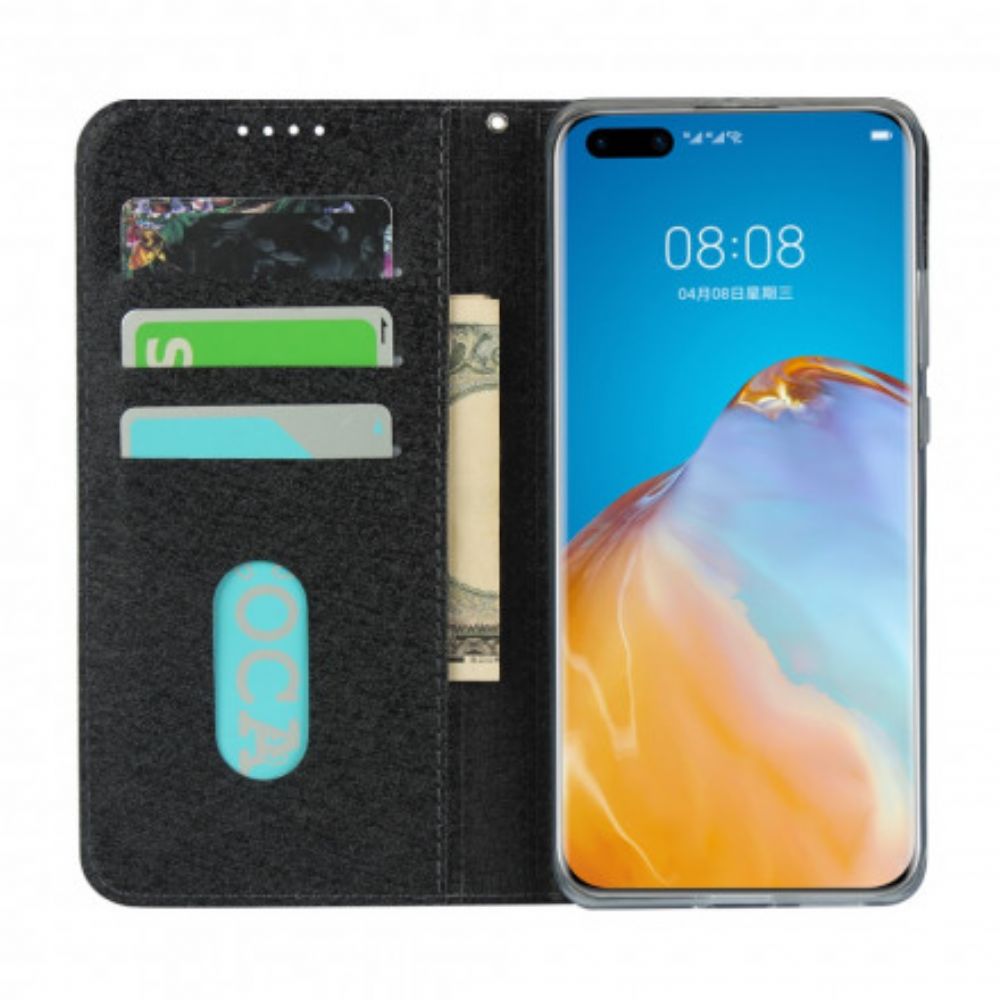 Schutzhülle Für Huawei P40 Pro Flip Case Weicher Lederstil Mit Riemen