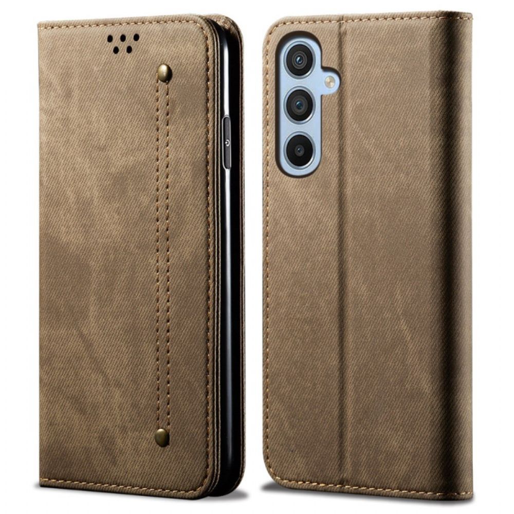 Flip Case Samsung Galaxy A16 5g Handyhülle Jeansstoff