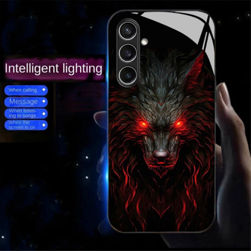 Hülle Samsung Galaxy A16 5g Handyhülle Rufen Sie Die Flash-serie Red-eyed Wolf An