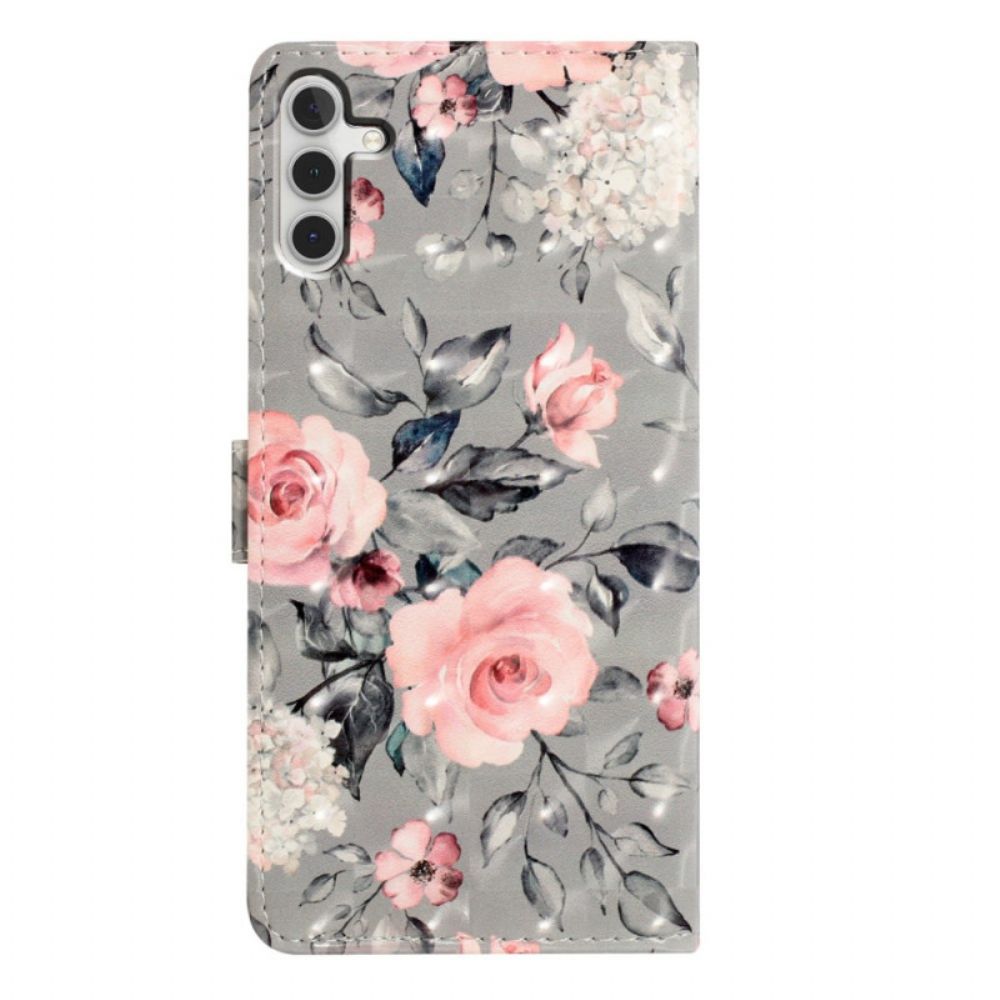 Lederhüllen Für Samsung Galaxy A16 5g Rosa Blumenmuster