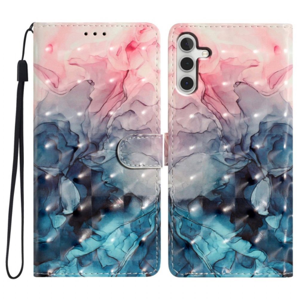 Lederhüllen Samsung Galaxy A16 5g Aquarellmarmor