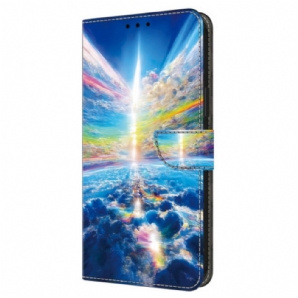 Lederhüllen Samsung Galaxy A16 5g Handyhülle Bunter Himmel