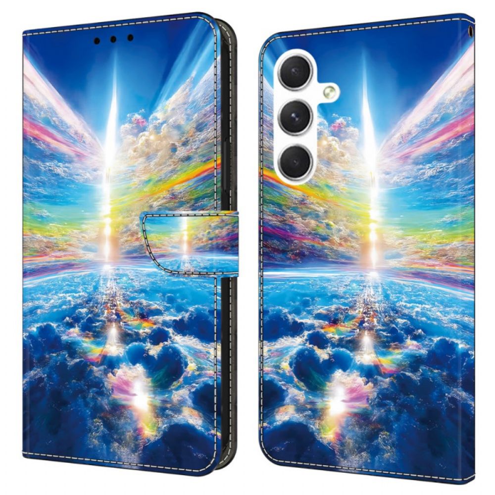 Lederhüllen Samsung Galaxy A16 5g Handyhülle Bunter Himmel