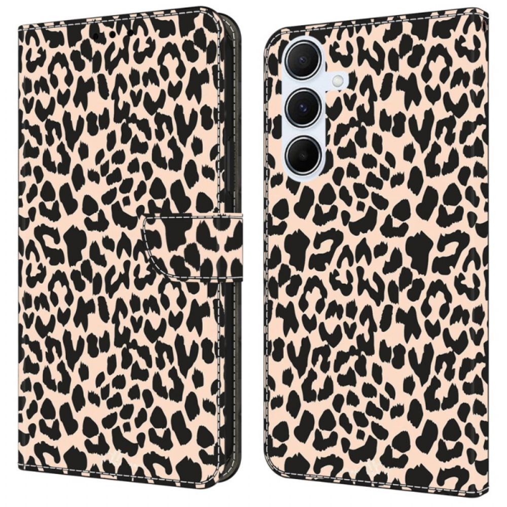 Lederhüllen Samsung Galaxy A16 5g Handyhülle Leopardenmuster