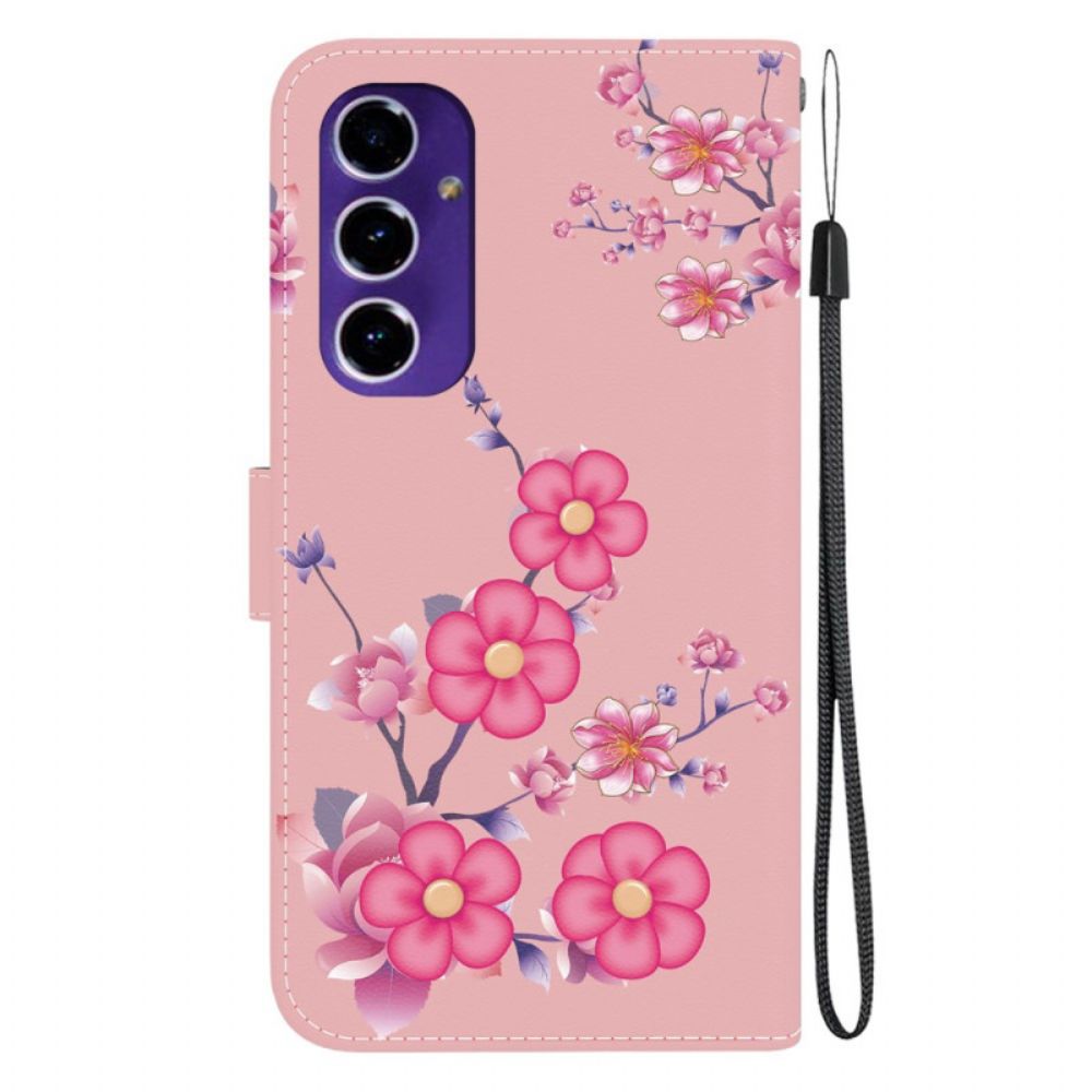 Lederhüllen Samsung Galaxy A16 5g Handyhülle Sakura-muster