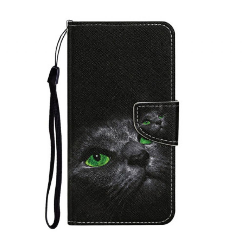 Lederhüllen Samsung Galaxy A16 5g Handyhülle Schwarze Katze