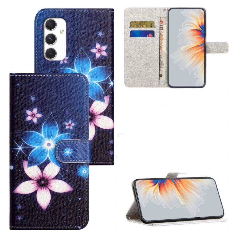 Lederhüllen Samsung Galaxy A16 5g Mondblumen