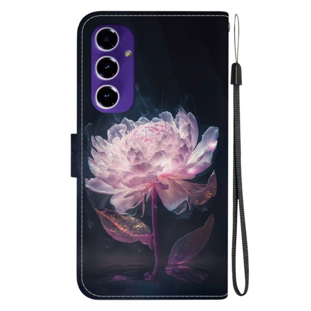 Lederhüllen Samsung Galaxy A16 5g Violette Pfingstrose