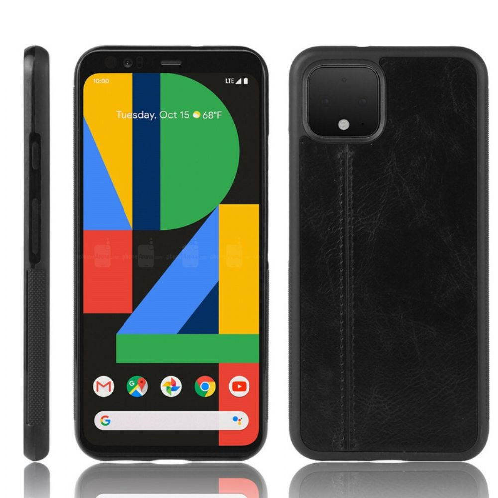 Hülle Für Google Pixel 4 Nähte Lederoptik