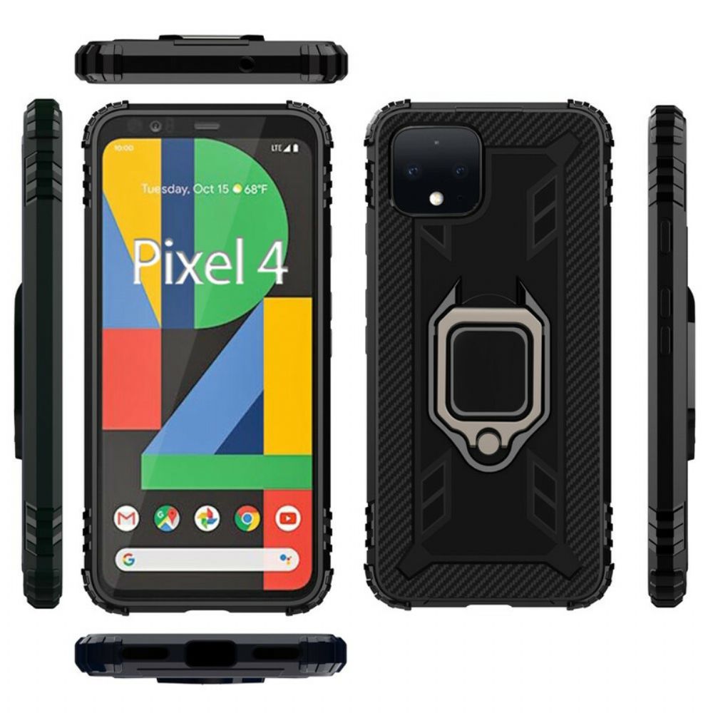 Hülle Für Google Pixel 4 Ring Und Kohlefaser