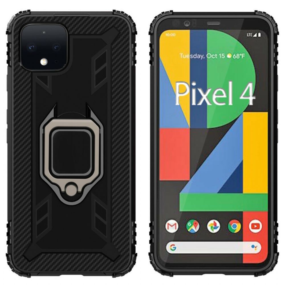 Hülle Für Google Pixel 4 Ring Und Kohlefaser