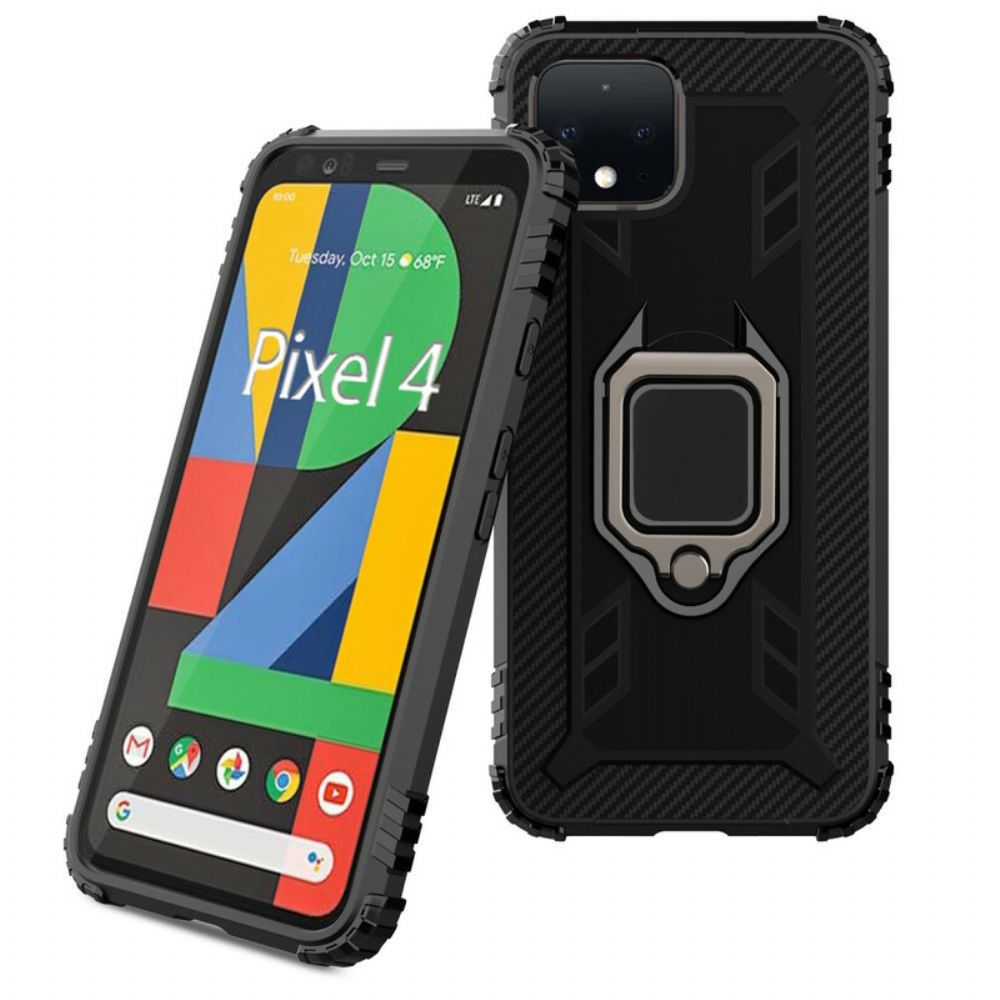 Hülle Für Google Pixel 4 Ring Und Kohlefaser