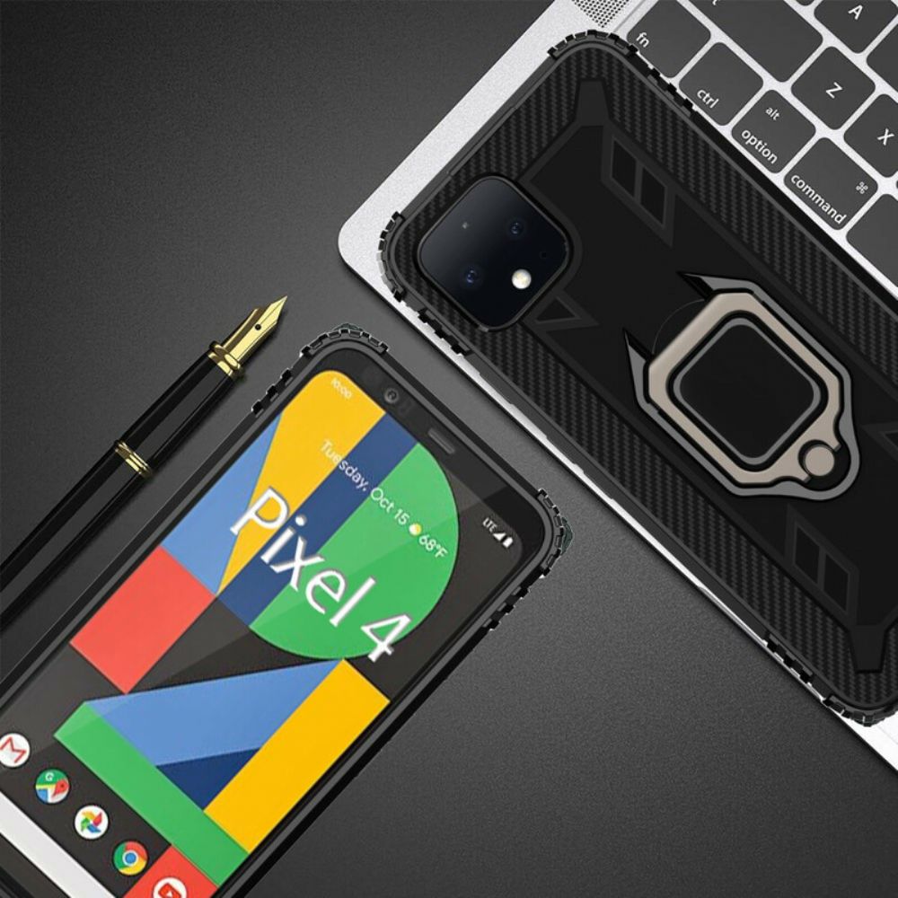 Hülle Für Google Pixel 4 Ring Und Kohlefaser