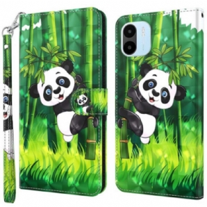 Flip Case Für Xiaomi Redmi A1 Panda Und Bambus