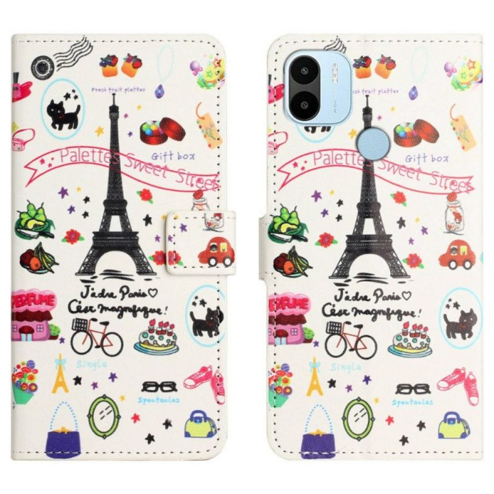 Flip Case Für Xiaomi Redmi A1 Paris Feiert