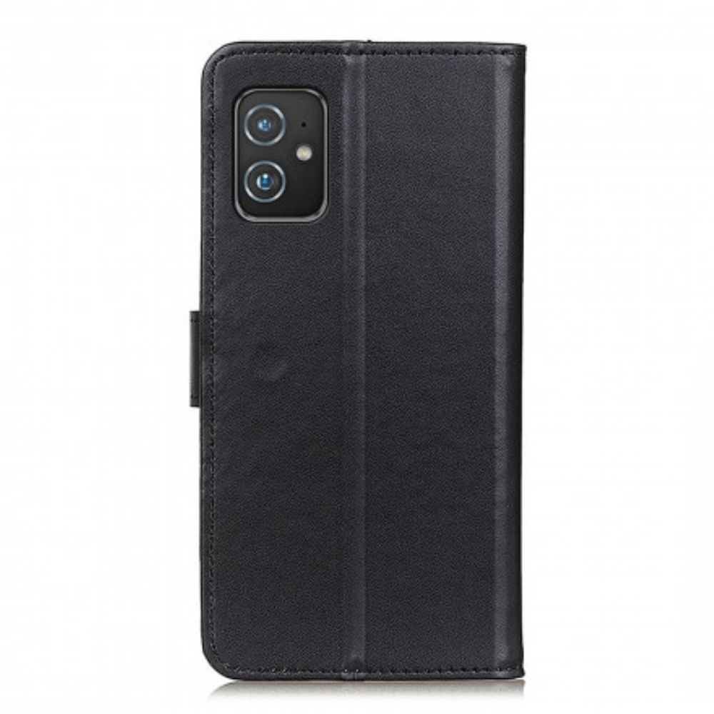 Flip Case Für Asus Zenfone 8 Einfaches Kunstleder