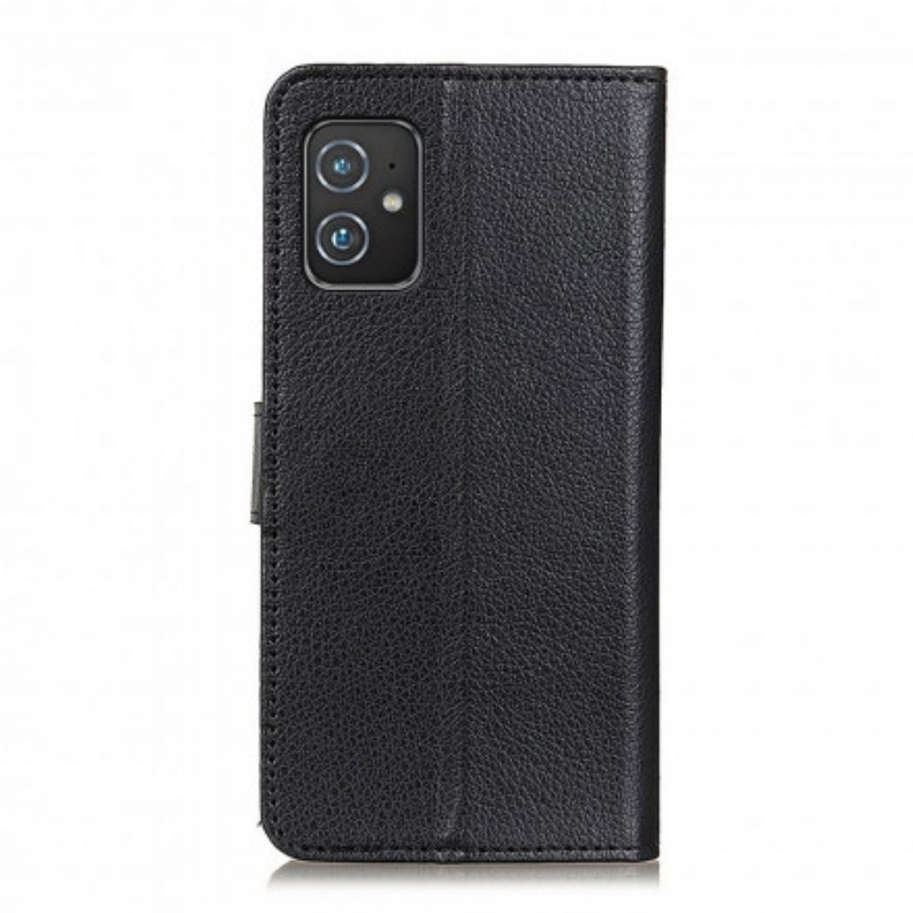 Flip Case Für Asus Zenfone 8 Kunstleder Litschi