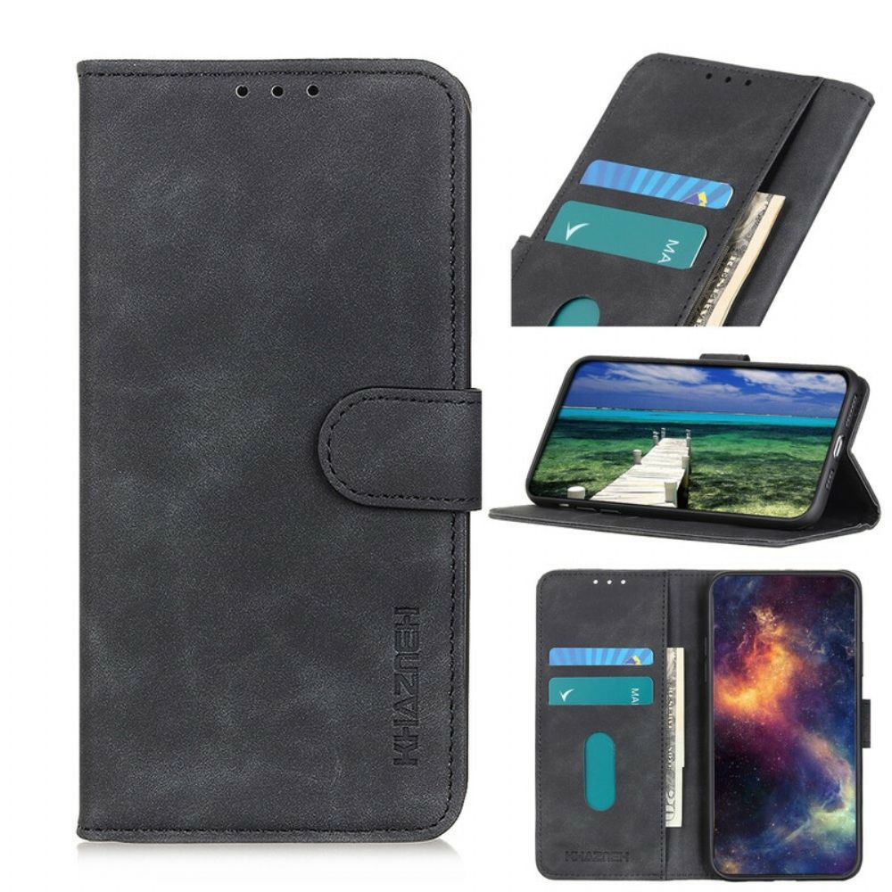 Flip Case Für Asus Zenfone 8 Matter Vintage-ledereffekt Khazneh